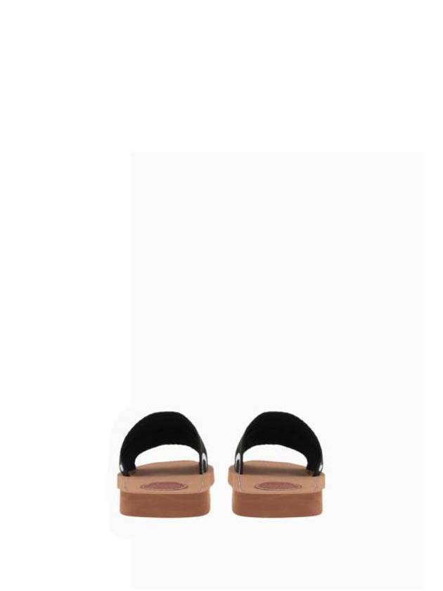 Woody Logo Flat Mule Slippers Black - CHLOE - BALAAN 4