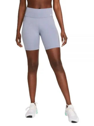 Women's Mid-Rise 7Inch Biker Shorts Grey - NIKE - BALAAN 1