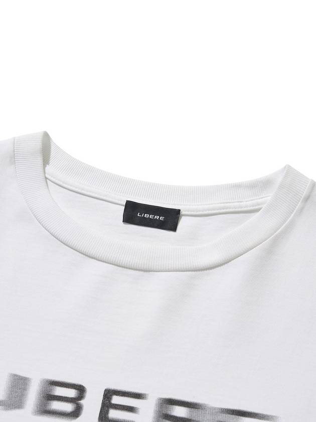 BLUR LOGO SS T SHIRT WHITE - LIBERE - BALAAN 3