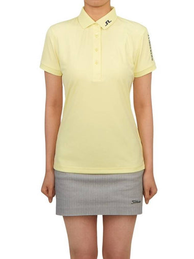 Women's Golf Tour Tech Polo Shirt Wax Yellow - J.LINDEBERG - BALAAN 1