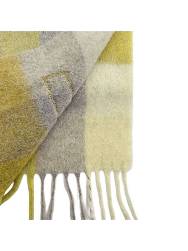 Check Mohair Muffler Beige Yellow - ACNE STUDIOS - BALAAN 4