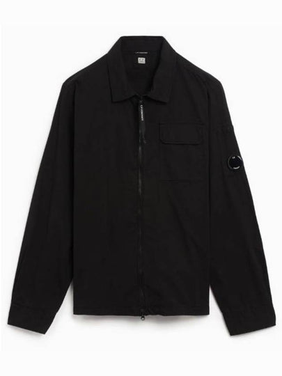 Full Zip Over Long Sleeve Shirt Black - CP COMPANY - BALAAN 2