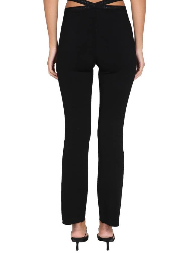 Women's Crisscross Logo LeGGings Black - ALEXANDER WANG - BALAAN 5