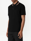 Striped Cotton Polo Shirt Black - BURBERRY - BALAAN 5