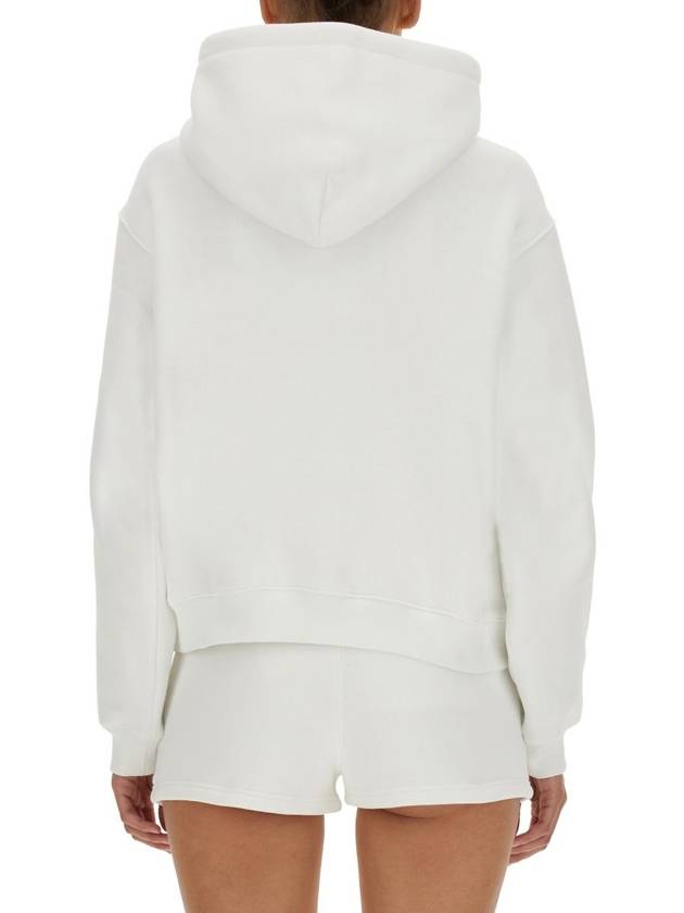 Wang logo detail hooded top white - ALEXANDER WANG - BALAAN 5