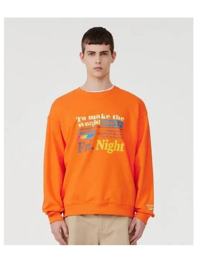 Vector 93 Archive Slogan Sweatshirt Orange - REEBOK - BALAAN 1