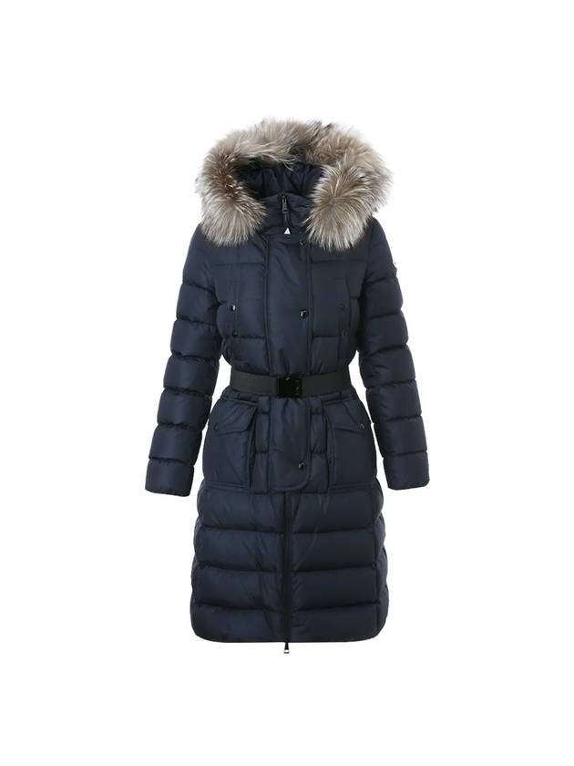 Women's Khloe Fox Fur Padding Night Blue - MONCLER - BALAAN 1