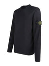 Wappen Patch Round Cotton Knit Top Navy - STONE ISLAND - BALAAN 5