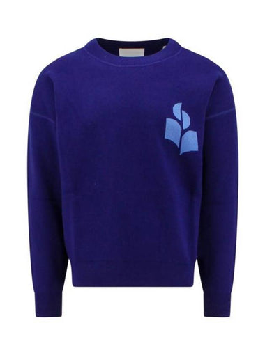 Atlee Logo Knit Top Blue - ISABEL MARANT - BALAAN 1