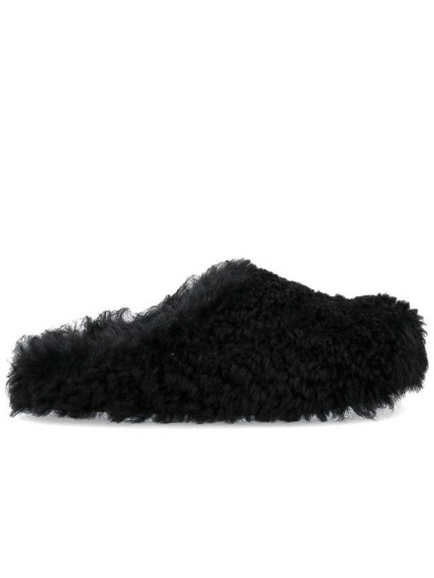 Shearling Mule Black - MARNI - BALAAN 1