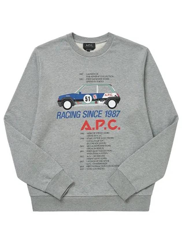 Mac Racing Car Sweatshirt Heather Grey - A.P.C. - BALAAN 3