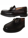 Gancini Ornament Moccasin Loafers Black - SALVATORE FERRAGAMO - BALAAN 3