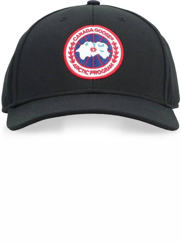 Artic Logo Patch Ball Cap Black - CANADA GOOSE - BALAAN 3