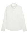 Heart Logo Tonal Cotton Poplin Long Sleeve Shirt White - AMI - BALAAN 2