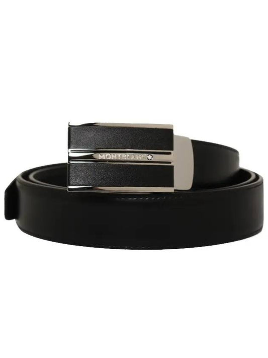 30mm Leather Belt Black - MONTBLANC - BALAAN 1