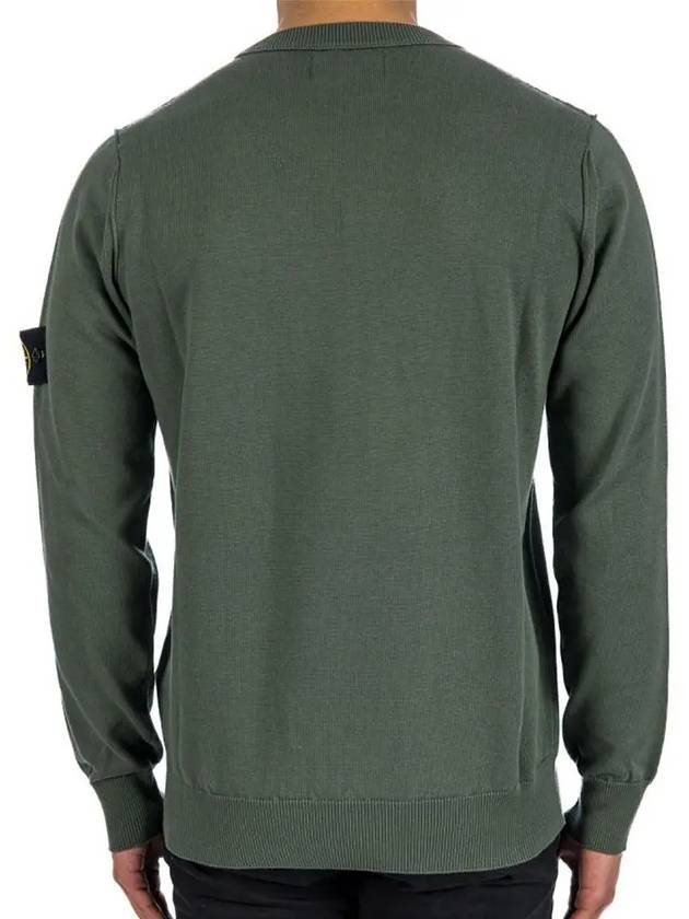 Crewneck Soft Cotton Knit Top Dark Green - STONE ISLAND - BALAAN 4