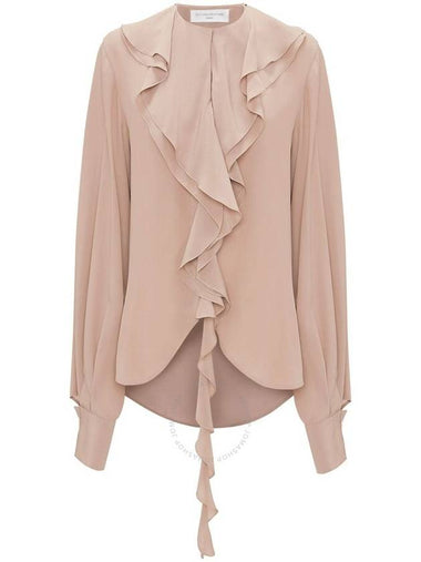 Victoria Beckham Ladies Romantic Ruffled Silk Blouse, Brand Size 8 (US Size 4) - VICTORIA BECKHAM - BALAAN 1