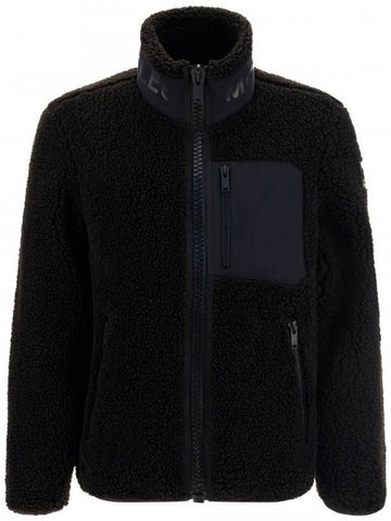 Men's Sagrek Shearling Fleece Zip-Up Jacket Black - MOOSE KNUCKLES - BALAAN 1