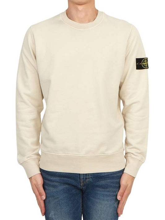 Compass Patch Crew Neck Sweatshirt Beige - STONE ISLAND - BALAAN 2