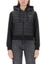 Bolsena Goose Down Mix Hoodie Cardigan Black - DUVETICA - BALAAN 2