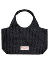 Flower jacquard shopper tote bag black - RHEEMIN - BALAAN 2