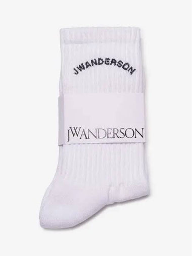 J W ANDERSON JWA Arch Logo Socks White KW0855YN0250001 - JW ANDERSON - BALAAN 1