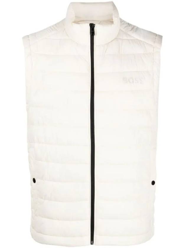 Tonal Logo Print Quilting Vest White - HUGO BOSS - BALAAN 1