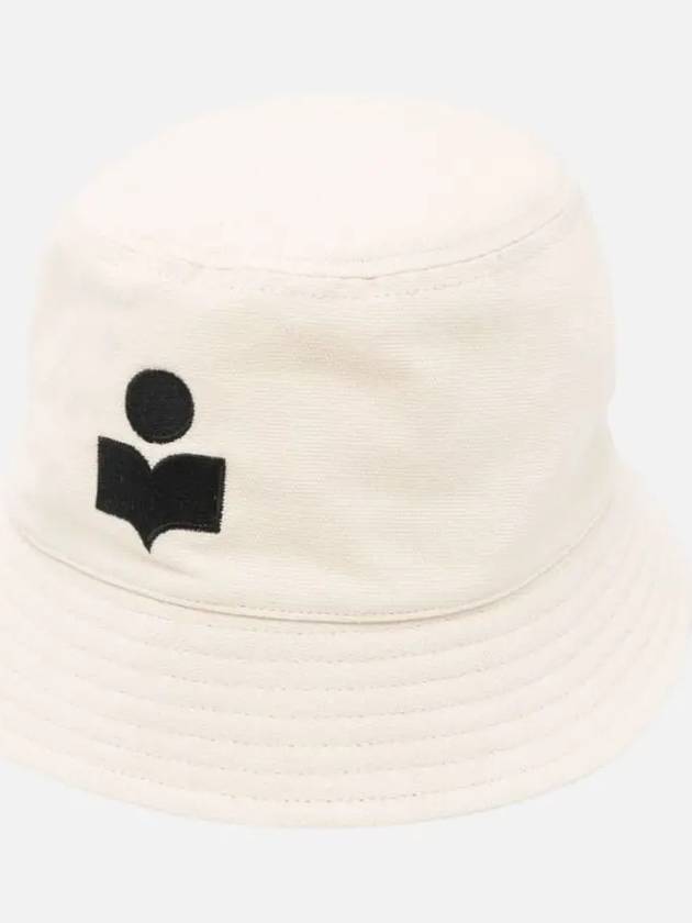 Haley Embroidered Logo Bucket Hat Ivory - ISABEL MARANT - BALAAN 3