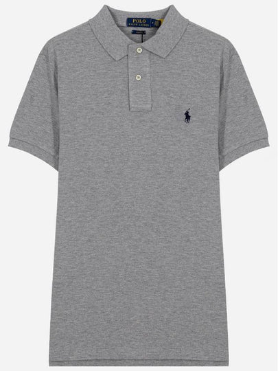 Men's Pony Slim Fit Short Sleeve Polo Shirt Grey - POLO RALPH LAUREN - BALAAN 2