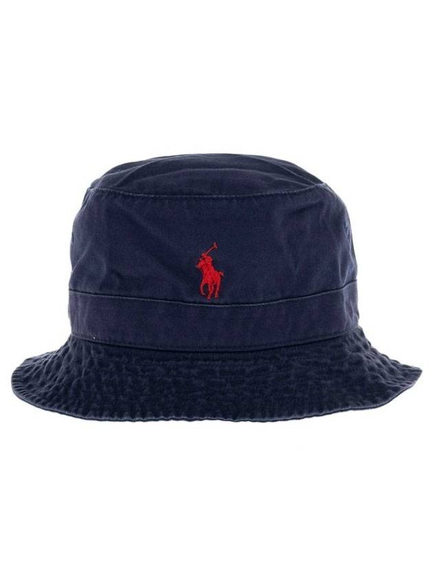 Embroidery Pony Bucket Hat Navy - POLO RALPH LAUREN - BALAAN 1