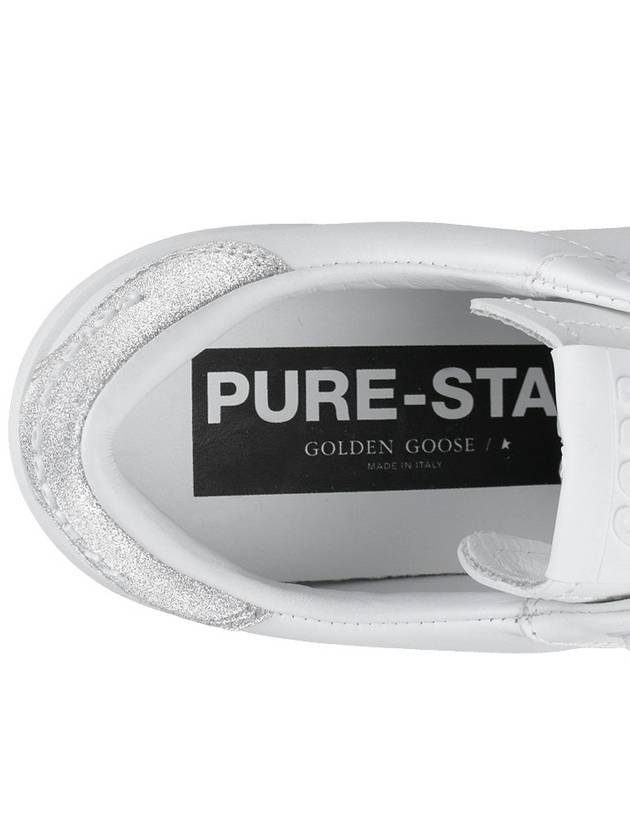 Purestar White Silver Glitter Heel Tab Sneakers - GOLDEN GOOSE - BALAAN 9