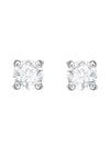 Stilla Attract Round Cut Stud Earrings Silver - SWAROVSKI - BALAAN 2