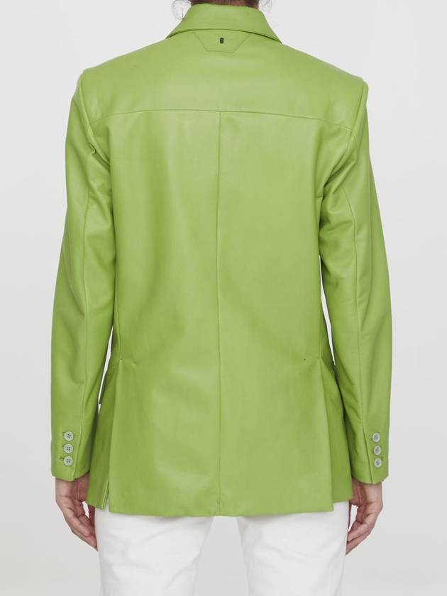 Lime Leather Jacket - SALVATORE SANTORO - BALAAN 4