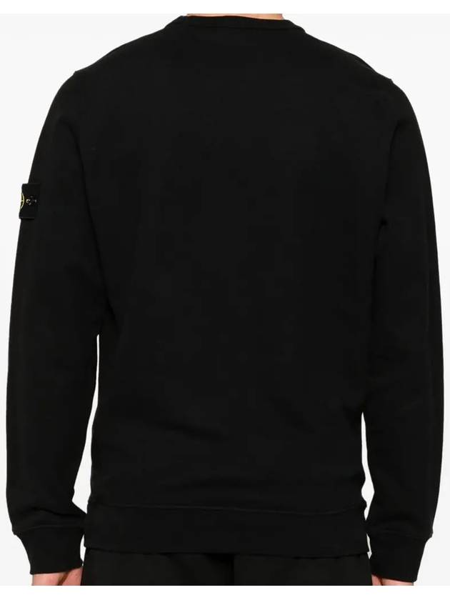 Wappen Patch Crew Neck Cotton Sweatshirt Black - STONE ISLAND - BALAAN 5