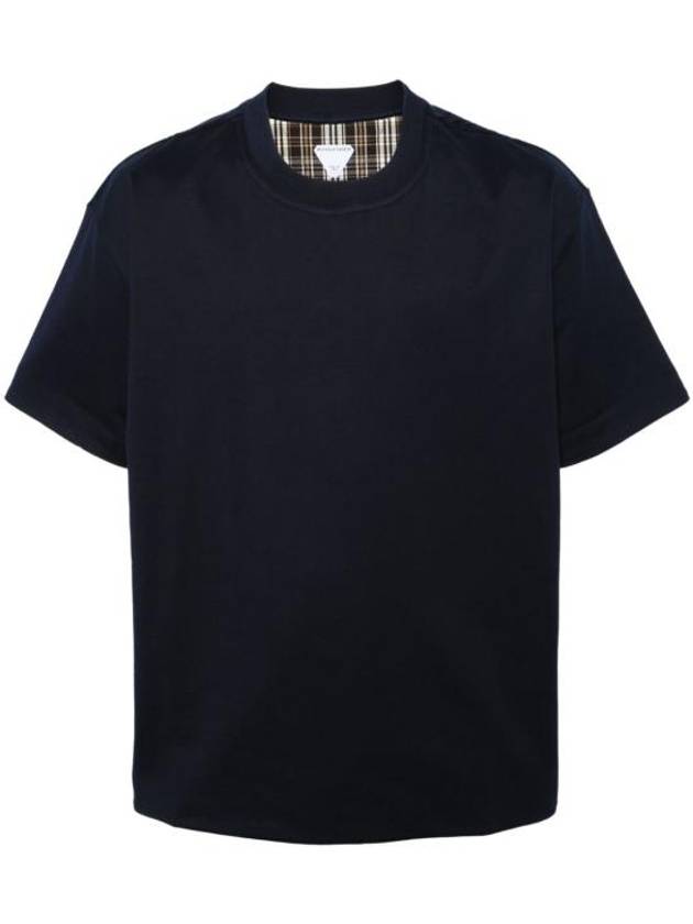 Reversible Cotton Short Sleeve T-Shirt Navy - BOTTEGA VENETA - BALAAN 2