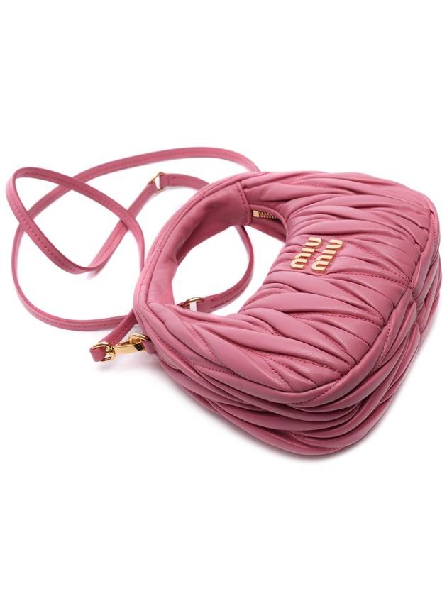 Wander Matelasse Nappa Leather Hobo Mini Bag Begonia Pink - MIU MIU - BALAAN 6