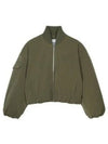 Drop Oversized Zipper Twill Bomber Jacket Kalamata - GANNI - BALAAN 2