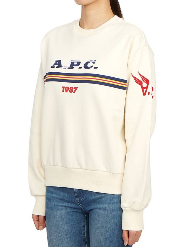 Logo Print Sweatshirt Ecru - A.P.C. - BALAAN 5