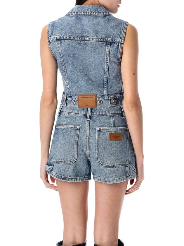 Clear Bead Hotfix denim vest - ALEXANDER WANG - BALAAN 2