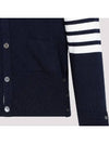 Men's Diagonal Classic Cashmere Cardigan Navy - THOM BROWNE - BALAAN 3