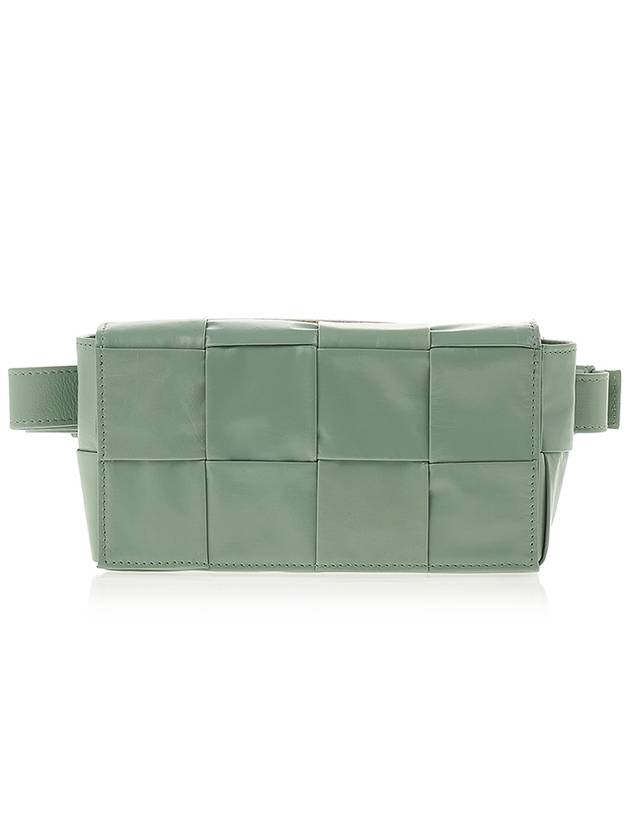 Intrecciato Cassette Mini Belt Bag Sage Green - BOTTEGA VENETA - BALAAN.