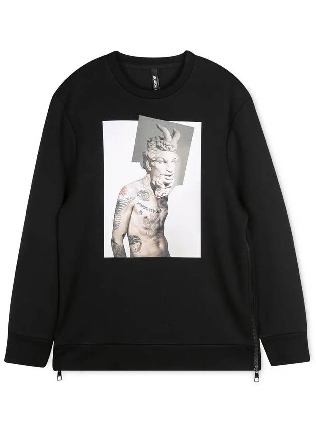 Men's Tattoo Plaster Statue Sweatshirt Black - NEIL BARRETT - BALAAN 4