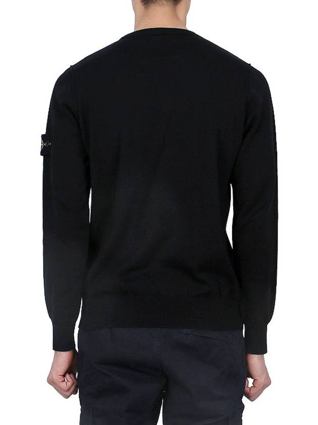 Crewneck Soft Cotton Knit Top Black - STONE ISLAND - BALAAN 5