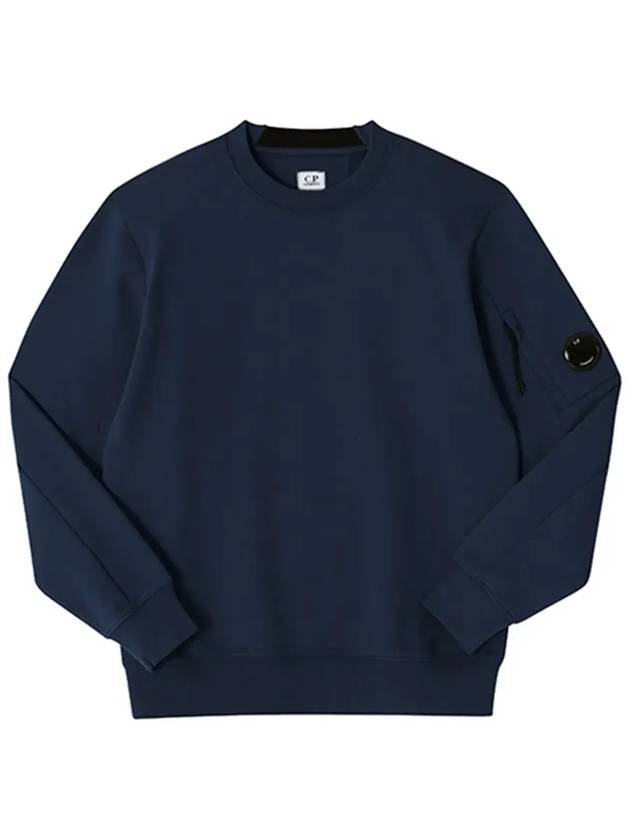 Diagonal Raised Fleece Lens Sweatshirt Navy - CP COMPANY - BALAAN 5