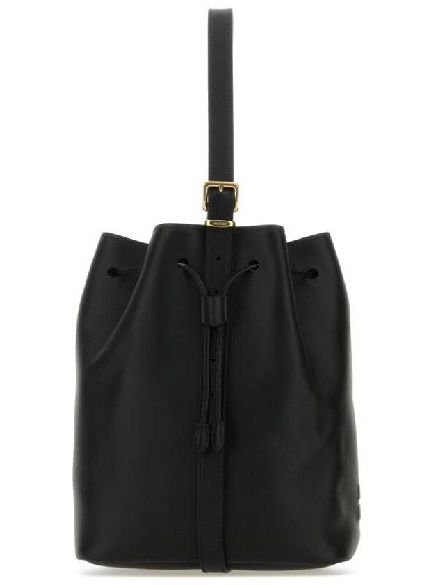 Leather Bucket Bag Black - MIU MIU - BALAAN 3