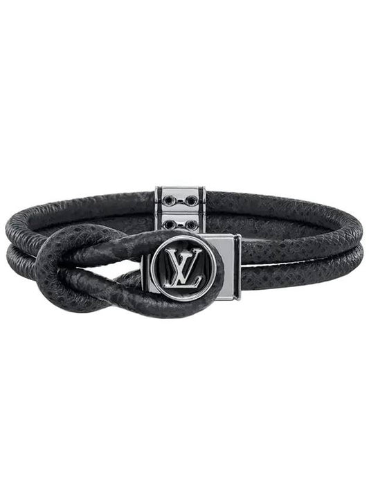 Loop It Monogram Bracelet Black - LOUIS VUITTON - BALAAN.