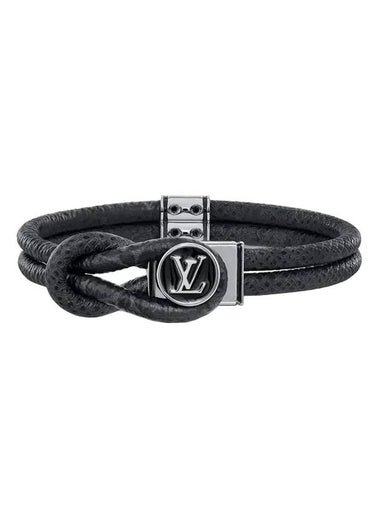 Loop It Monogram Bracelet Silver Black - LOUIS VUITTON - BALAAN 1