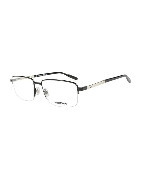 Eyewear Half Rimless Metal Eyeglasses Black - MONTBLANC - BALAAN 2