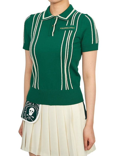 Golf Wear Women s Collar Short Sleeve Knit MLW 4A AB02 GREEN - MARK & LONA - BALAAN 2