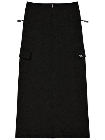 Two way zipper cargo long skirt Black - THE GREEN LAB - BALAAN 1